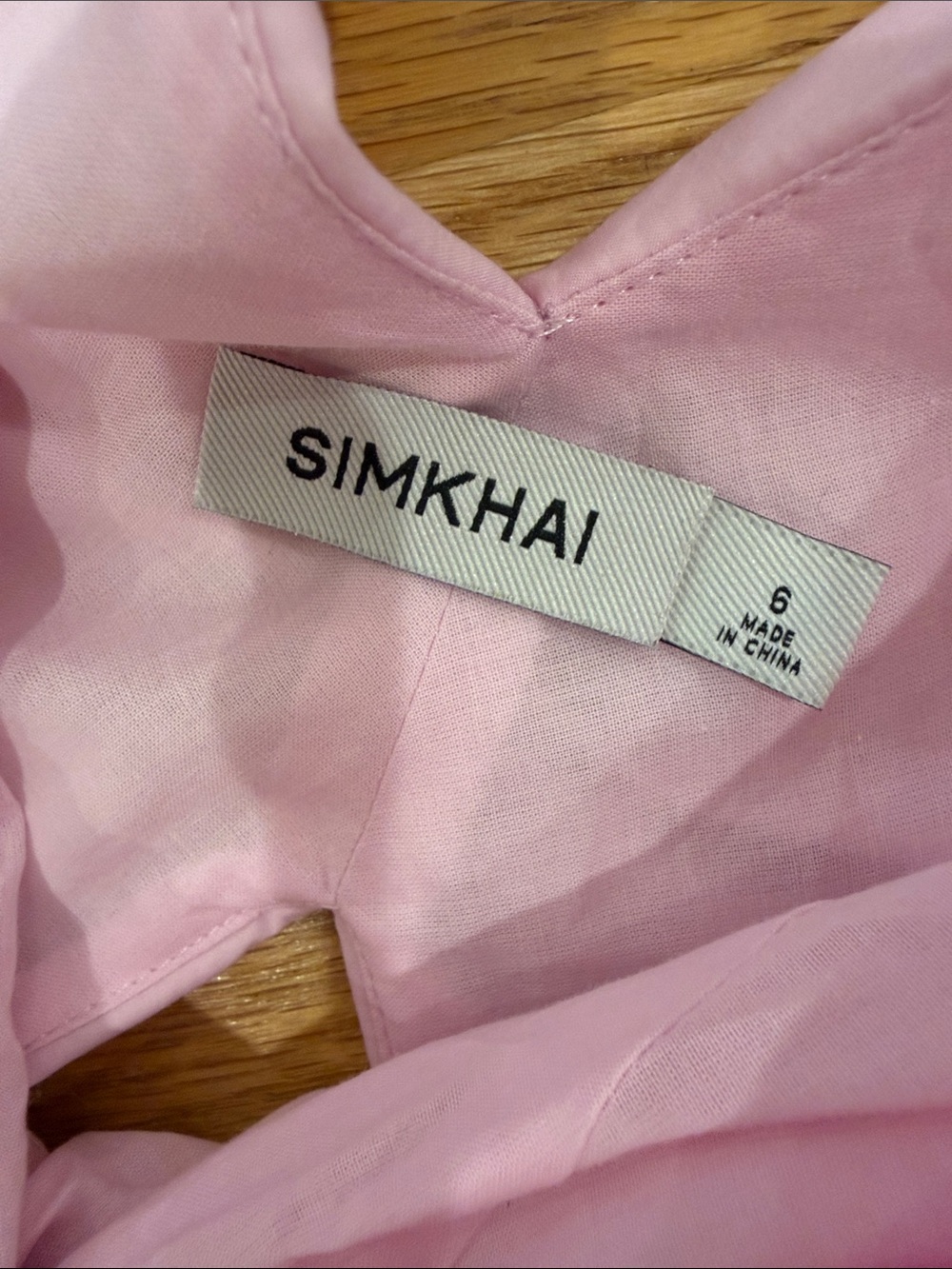 🔥CLEARANCE🔥 NWOT Simkhai V-Neck Detailed Cotton Midi Dress in Pink, Size US 6 - Picture 10 of 12